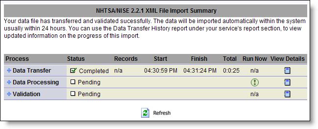 State Bridge 4.2 Importing NHTSA/NISE 2.2.1 XML Files Quick Guide Page 8 savings time settings as indicated in the Preparing to Import an XML File section.