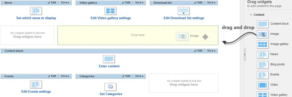 ADDING CUSTOM WIDGETS TO THE TOOLBOX If the build-in Sitefinity widgets do not meet your requirements, you can create and use custom widgets.
