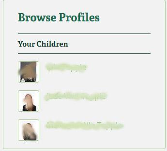 You can access your daughter s profile by clicking on her name on the right hand side of the screen.