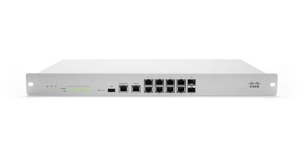 Datasheet MX MX Cloud Managed Security Appliance Series Overview Cisco Meraki MX Security Appliances is ideal for organizations with large numbers of distributed sites.