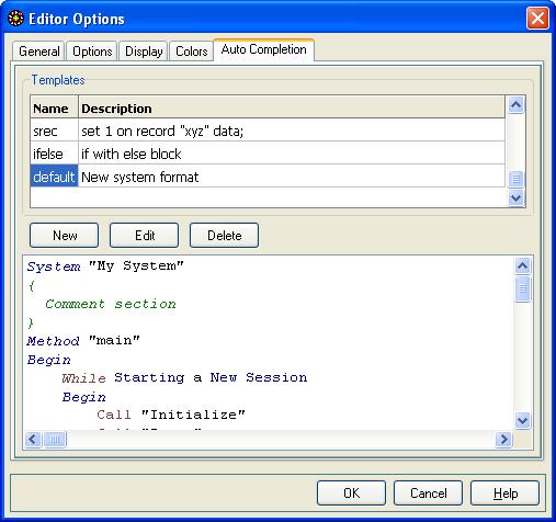 RX Scripting Template Chapter 6 Adding the Template to System Editor To add this template to the System Editor, perform the following steps: 1.