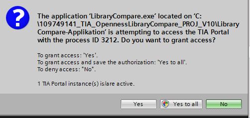3.2 Comparing libraries Note Close the global library in TIA Portal and close the TIA Portal. 1. Start the "Library Compare" tool. Figure 3-8 1 3 2 2.