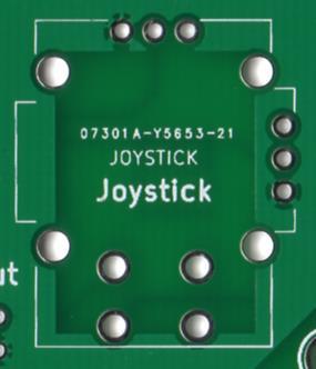 Joystick Insert the joystick where