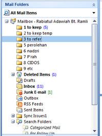 5. Select Delete 4 network... //delete email to release space 6. Click Yes 7. 4 network folder no longer in the list 2.