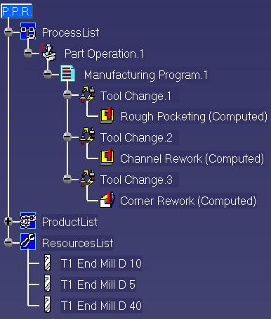 This user task illustrates the Load From capability in which the Rework feature is initialized with the geometric and other characteristics of a machining operation.