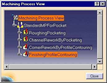 Create a Machining Process for Prismatic Features This task shows how to create a Machining Process (MP) dedicated to machining a Prismatic Machining Area including rework operations.