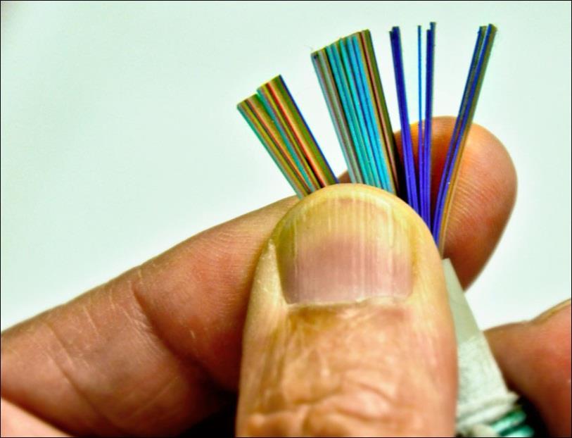 Fiber s Capacity Blows Copper Away A single fiber is capable of transmitting 250 million phone