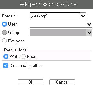 Volume action list: The volume action list will give you the following actions when logged into an admin console session on a server that owns the volume: Settings - This opens the volumes Global