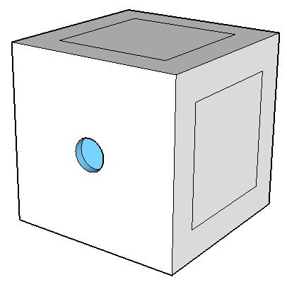 If you want all holes to have a different color than the cube itself, click the Paint