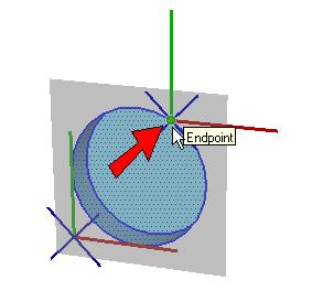 We want the origin of the component to coincide with the center of the hole, but right now the origin is below