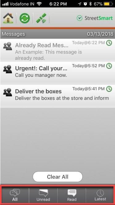 11.Messages 11.1. Message Screen The Message screen displays summary information for each of the messages that you have received on your mobile phone.