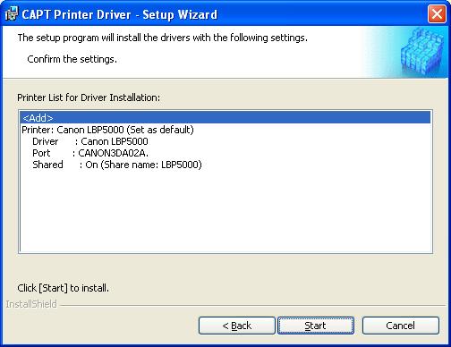 Specify whether to configure Windows Firewall to unblock communication with the client computers when sharing the printer on a network.