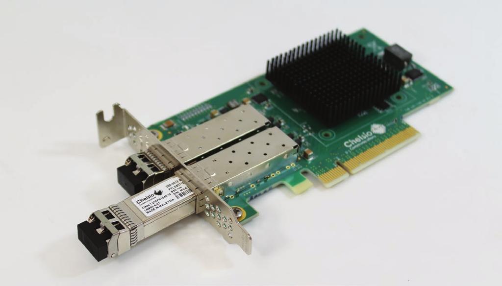 SFP+ MODULE INSTALLATION The Chelsio network card is compatible with SFP+ modules.