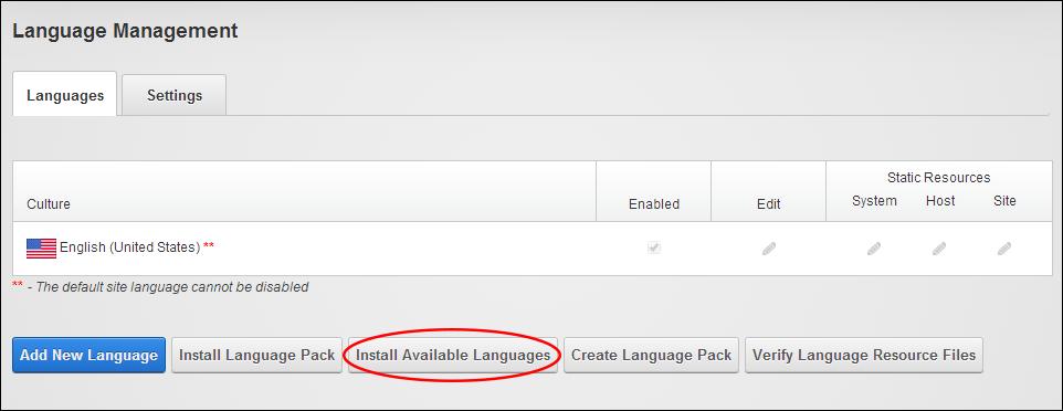 4. Expand the Language Packs section. 5.
