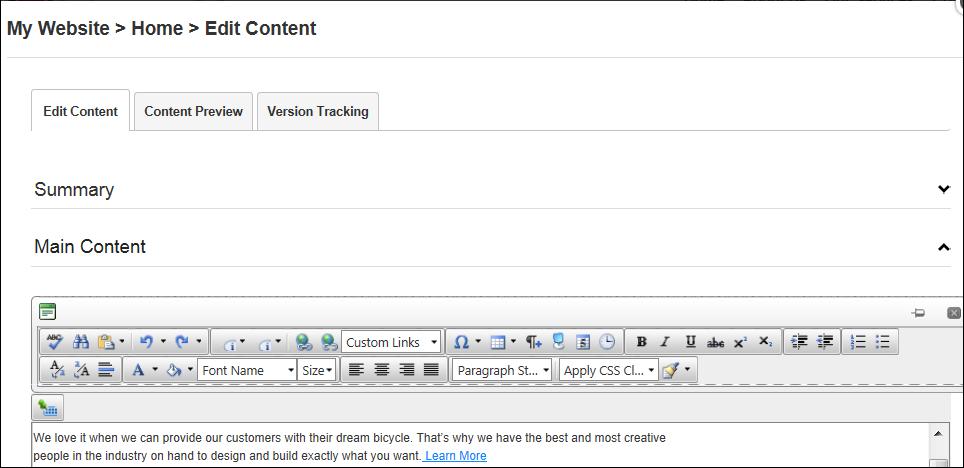 Floating: Initial view only displays the Toggle Floating Toolbar button above the Editor.