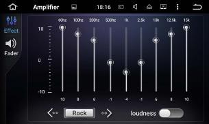 5.4 Amplifier 5.4.1 Equalizer adjustment You can choose from Rock, Pop, Jazz, Classic, Flat, Voice, and Custom.