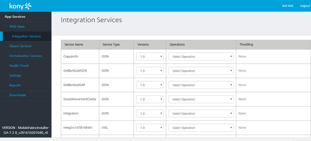 4. Integration Services Kony MobileFabric Integration Service Admin Console User Guide 4.