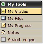 The My Tools toolbar My Grades To access your grades: From My Tools, click on My Grades. The My Grades screen appears which displays all released grades for your course.