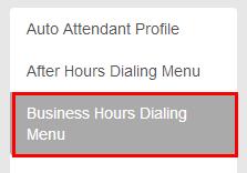 Configuration Auto Attendant Dialling Menu Sites (select Site) > Features > Auto Attendant Select the Auto Attendant you wish to edit by selecting its name.