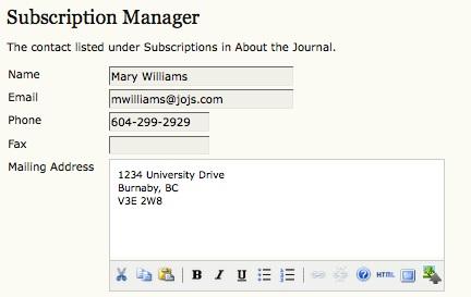 Subscriptions About page.