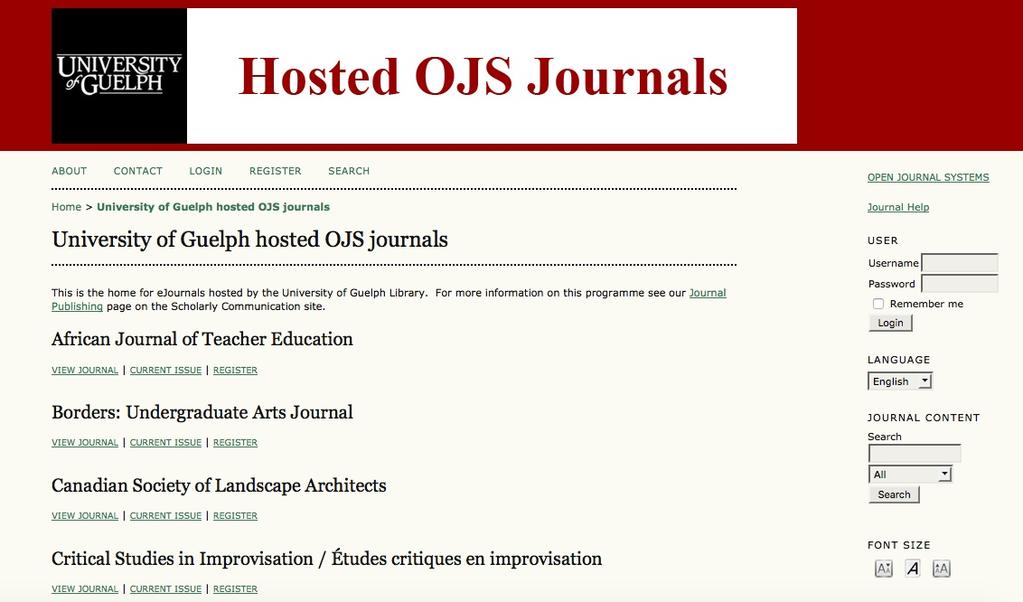 Chapter 2: Navigating OJS Chapter 2: Navigating OJS Open Journal Systems has been designed as a multi-journal system which can host any number of journals on a single installation.