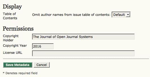 For example, you may have set your Editorial section to not display author names, but one issue will have a special editor and you do