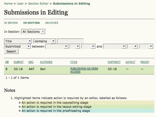 Submissions In Editing The Edit link will take you back to the "Edit a Layout Galley" screen, allowing you to replace the galley file (without modifying that galley's view count) or, in the case of