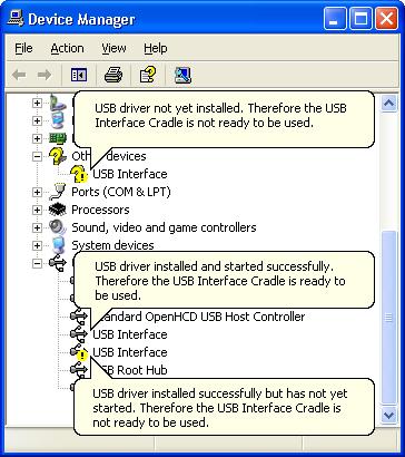 156 LogTag Analyzer User Guide (2.0) 8 Once the device manager is open you should see one of the three following images in the list, as indicated in the following picture.