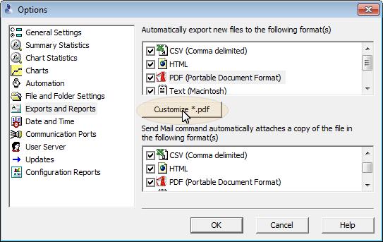 52 LogTag Analyzer User Guide (2.0) PDF files LogTag Analyzer can save the currently active LogTag data window to a PDF file.