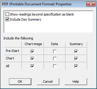 PDF files can be generated automatically, or by selecting "Save as" from the File menu (on page 119). Select a file name and location for your PDF file.