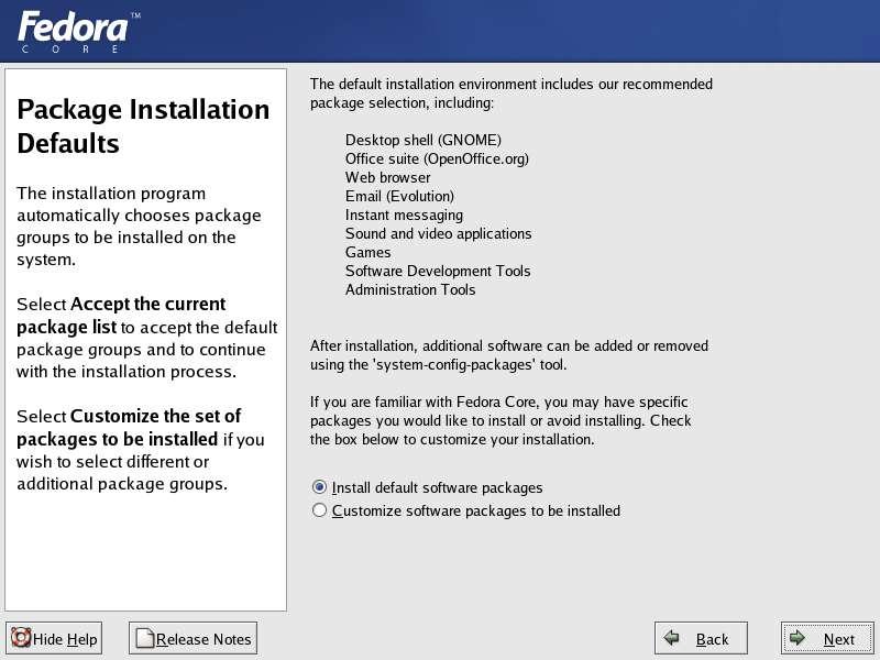 to install as a default in a Personal Desktop installation. It includes the GNOME Desktop, OpenOffice.