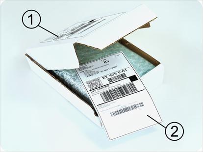 The data is generally available the next business day after the data center receives it. 2. Shipping label for returning your hard drive. Put this label in the box.