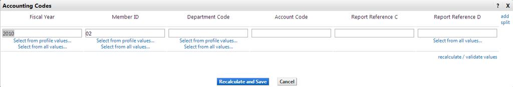 If you have multiple Department Codes in your profile click on Select from profile