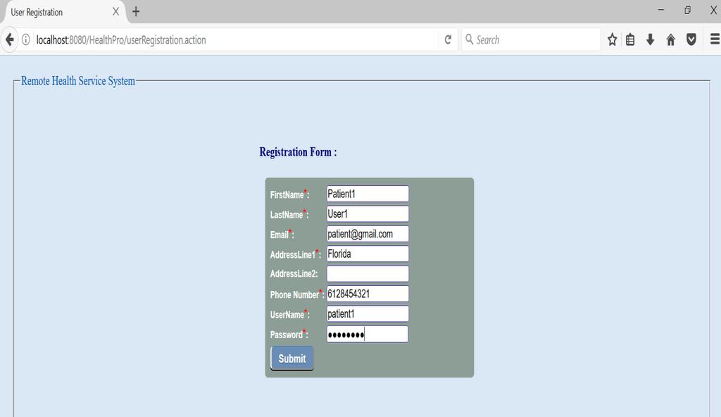 78 Create Account Screen: Patient Screen: