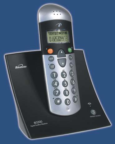 e3300 /black Slim-line DECT telephone with caller display* Easy to use slim-line design