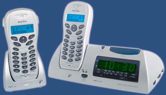 MD6100 Twin UK s first ever DECT telephone with clock radio, and additional handset DECT the call clarity of a corded phone Caller display* Full two way handsfree speakerphone 2 radio bands - AM/FM