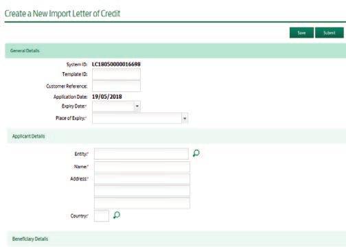 1 Overview Enables you to initiate letters of credit (L/C), submit them to Lloyds Bank as the issuing bank and subsequently amend them, send messages to the bank and maintain these transaction