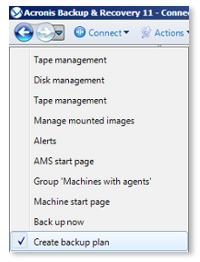 Navigation buttons 2.1.3 Console options The console options define the way information is represented in the Graphical User Interface of Acronis Backup & Recovery 11.