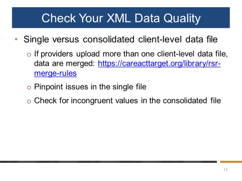 As I mentioned, you can run reports on a single XML file or consolidated data. If you upload more than one file, HAB merges your data based on euci and defined merge rules.