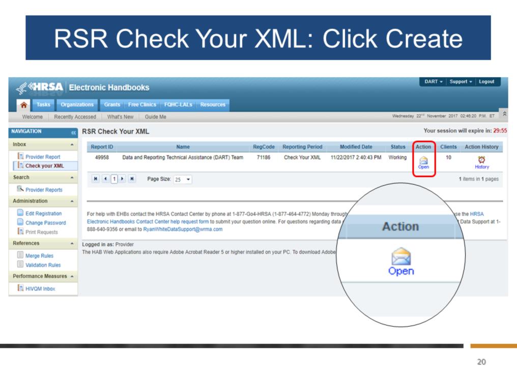 Once your click on check your XML, this is the page that you ll see.