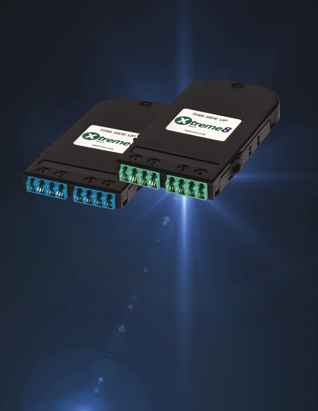 Solutions Solutions FOR DATA CENTERS AND STORAGE AREA NETWORKS Xtreme8 is Opticonx s Base-8 cabling solution for easy migration of 10/40/100 and 400G parallel optics deployments in the data center.
