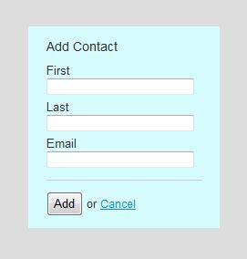 This will open a box to insert the name and email address of the contact you wish to add to your address book.