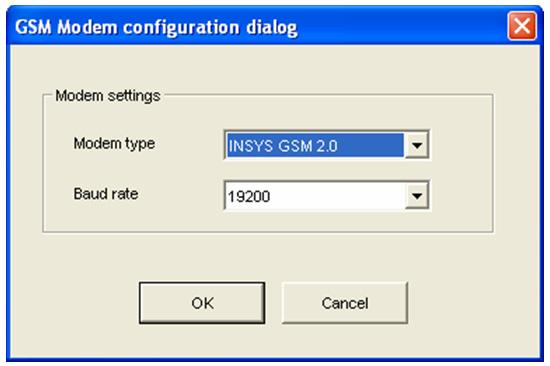 -6 Configuration dialog box for the SMS messaging system A060422 The type of