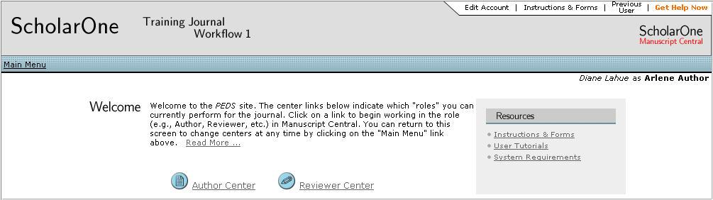 Forgot Your Password? For security reasons, Manuscript Central will not email you your current password.