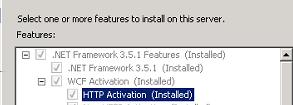 5 In the Features page, select the following features. Features.NET Framework 3.5 Features.NET Framework 3.5 (includes.net 2.0 and 3.