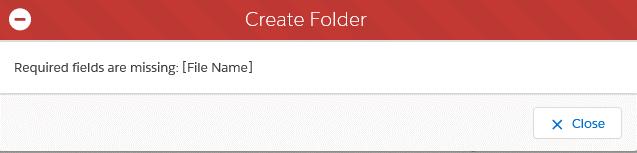 (5) "Create Button": After filling in the required fields, you can click on Create button to create the new folder.