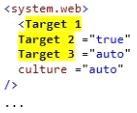 Which markup segments should you include in Target 1, Target 2 and Target 3 to complete the markup?