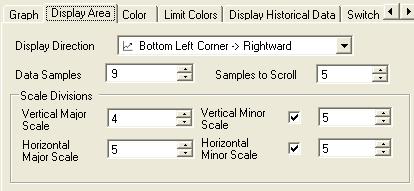 (4) Display Area Settings Display Direction: Select a graph display direction.