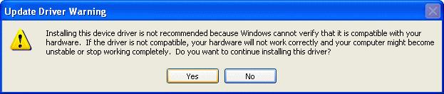 Step 15: A warning message is displayed. Click Yes to continue.