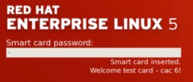 Using a smart card at login When a user inserts a smart card into the card reader attached to a Red Hat Linux computer that is waiting for login, the login dialog is replaced by a smart-card enabled